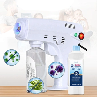 Electric Portable Blu-ray Sanitizer Spray Disinfection Water Nano Machine Air Sterilization Smoke Fog Sanitation Sanitizing Gun