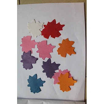 Multi color   Maple leaf shaped  confetti paper for celebrations
