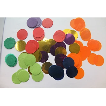 Hot selling diameter 2.5CM tissue and metallic confetti paper for weeding and party paper