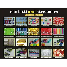 The best color and shape of confetti and streamers