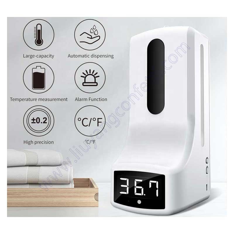 Alcohol Sprayer Soap Disinfectant Hand Sanitizer Spray Disinfection All In One Thermometer Automatic Disinfecting Dispenser