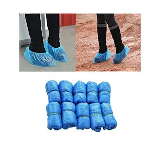 100PCS Medical Waterproof Boot Covers Plastic Disposable Shoe Covers Overshoes