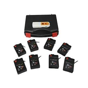 8 cues  8 position/one remote controller 8 receivers firing system.