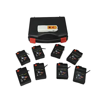 8 cues  8 position/one remote controller 8 receivers firing system.