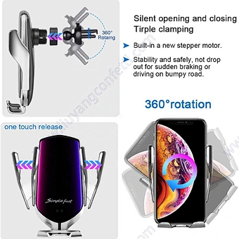 Automatic Clamping Magnet Holder Phone Magnetic Mount Smart Sensor R3 15w For Iphone Magsafe Car Qi Wireless Charger