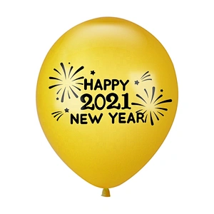 Wholesale 12inch Kit House Decor Backdrop Golden Latex Merry Christmas Happy Year's 2021 Party Balloons For New Year Decoration