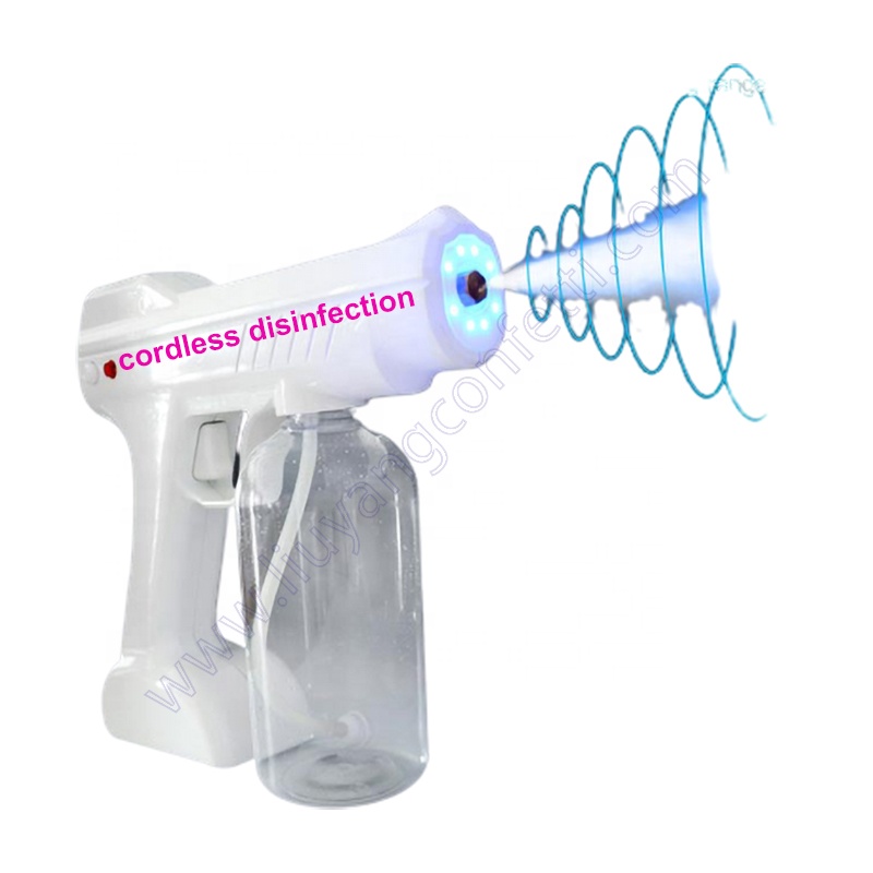 Electric Blue Ray Nano Electrostatic for Disinfectant Steam rechargeable cordless Disinfecting Bar Fog Spray Gun Disinfection