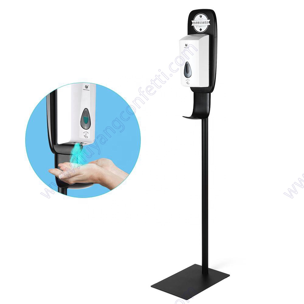 Touchless Wall Mounted foot sanitiser Sensor Spray sanitising Stand Electric Automatic advertising hand sanitizer dispenser
