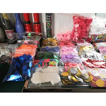 flameproof colorfast  paper confetti