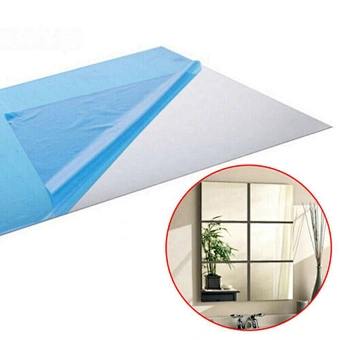 Wall decoration Tiles Frame Selfie with Mirror Lip Wood Peel And Tile Small Bathroom home shop Auto-Stick Stick On Mirror