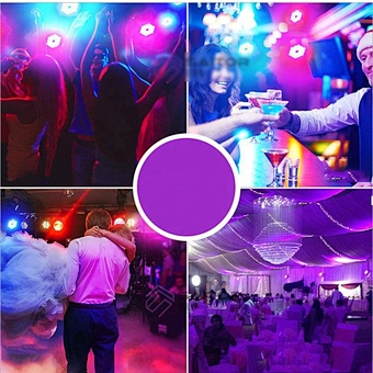 Mini Led Stage Light AC110-240V 9W Full RGBW Color Mixing 6LEDs Disco DJ Party Stage Lights with Remote Control