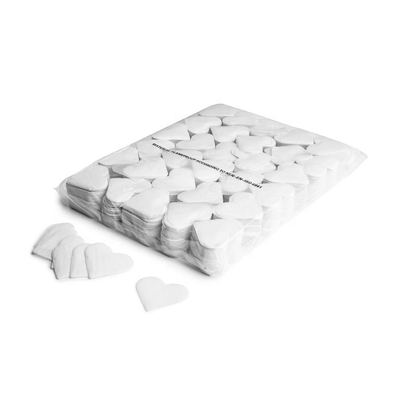 Cannon Biodegradable Tubes for Wedding Bags Decoration Eco Friendly Poppers Tissue flame proof white heart Wedding Confetti