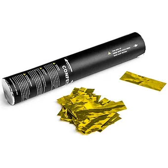 Handheld confetti Cannon 30cm yellow color fireproof and colorfast tissue confetti effect