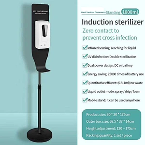 Uv Gel Phone Automatic alcohol spray machine floor free standing hand sanitizer dispenser with stand