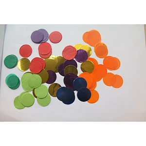 Hot selling diameter 2.5CM tissue and metallic confetti paper for weeding and party paper