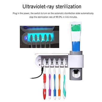 A Electric Kids Led Ultraviolet Light Mini Case Holder Portable Sanitizer Wall Mounted Toothbrush Sterilizer