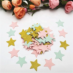 Glitter Rose Gold Silver moon Paper star glitter confetti for Wedding Birthday Party Supplies Baby Shower Decor DIY table event