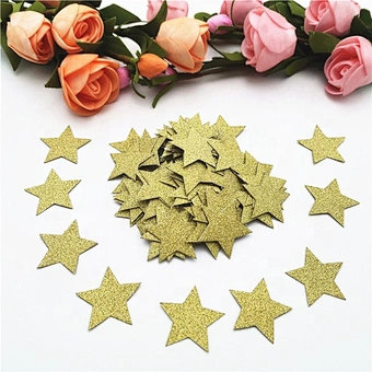 Glitter Rose Gold Silver moon Paper star glitter confetti for Wedding Birthday Party Supplies Baby Shower Decor DIY table event