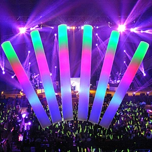 Glow Stick LED Party Light Foam LED Light Baton Sticks led foam glow stick Colorful LED Foam Stick  for Concert Cheering