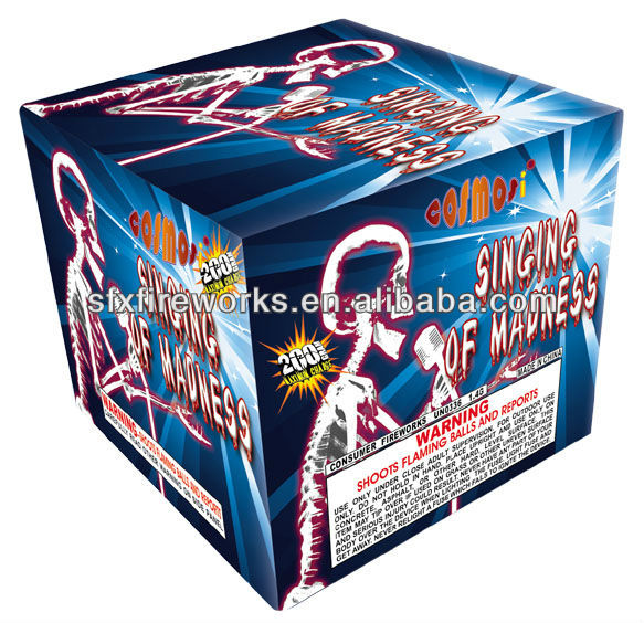 singing of madness 25shots 200g cakes fireworks