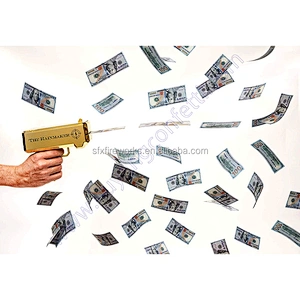 Cash Toy Party Creative Spray Magenta Gold Kids Super Price Custom logo Pink Cannon Throwing Shooter Money Gun Machine