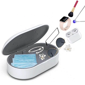 Hand Carry Household Nail Sterilizer Ozone Portable Uv Ultrasonic Charger Uvc Led Light Disinfection Box With Wireless Charging