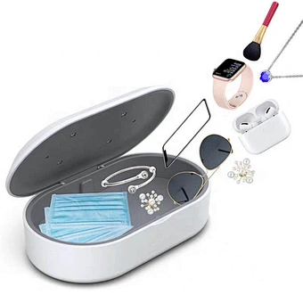 Hand Carry Household Nail Sterilizer Ozone Portable Uv Ultrasonic Charger Uvc Led Light Disinfection Box With Wireless Charging