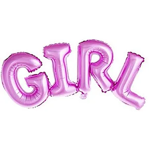gender reveal Birthday Pink Blue Simple Polymer Boy Girl Alphabet Letter Foil Mylar Balloon For Baby Shower Party Decoration