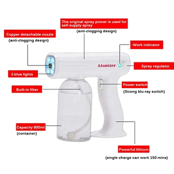 Sprayer Hand Sanitizer Dispenser Disinfectant Body Liquid Sanister Disinfecting Disinfection Dispensador Automatic Alcohol Spray