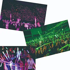Glow Stick LED Party Light Foam LED Light Baton Sticks led foam glow stick Colorful LED Foam Stick  for Concert Cheering