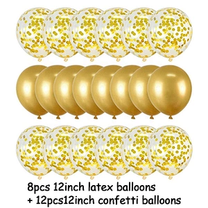 12 Inch Latex Color Rose Gold Set Birthday Party Wedding Decoration Anniversary Global Baby Shower Metallic Confetti Balloon