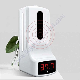 Alcohol Sprayer Disinfection Soap Dispenser Disinfectant Gel Wall Mounted Free Ir Automatic Hand Sanitizer Dispenser thermometer