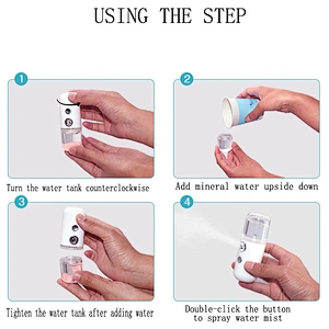 USB Rechargeable Skin Care Nano Handy Beauty Nano Steamer Facial Nano Mist Sprayer electric automatic alcohol disenfectant spra