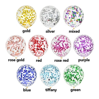 Mix Rose Kids Gift Helium Ballon Latex Color Confetti Balloon for Birthday baby shower Party Decoration Wedding Anniversary