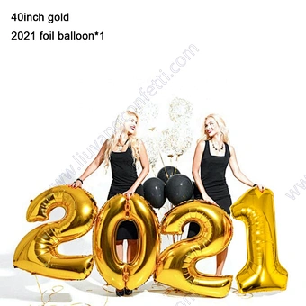 Happy New Year Banner and Balloons 2021 Photo Frame New Year Eve Party Decoration Natal Noel Merry Christmas Decor Supplies