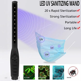 Escalator Handrail Food Fruit Vegetable Hair Salon Hairdressing Home Equipment Hand Held Led Handheld Wand Uv Light Sterilizer
