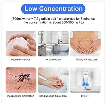 HOCl homemade sterilization fogging sanitizing disinfecting liquid maker making disinfection machine air disinfectants spray