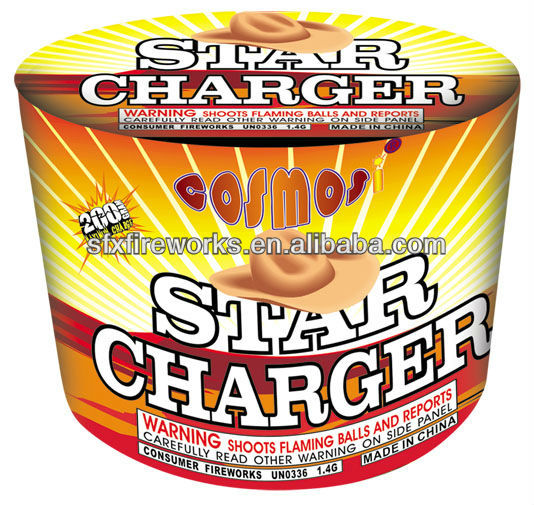 STAR CHARGER 13 SHOTS round shape 200g cakes fireworks