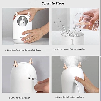 300ml pet Air Humidifier Ultrasonic Car Mini Aroma Diffuser Portable sterilize disinfection Usb alcohol disinfectant Humidifiers