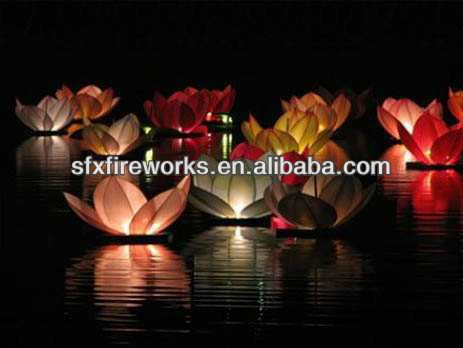 high quality flameproof large flower water lantern