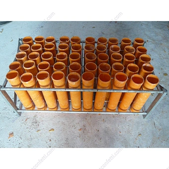 Grid Iron Shooting Shell Roman Candle In Fan And Straight Shape Steel Pyrotechnic Fireworks Display show Mortar Tube Rack