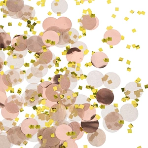 Round Tissue Paper Dots Wedding Birthday Party Decoration 1.76 Oz Rose Gold 1.5cm Biodegradable Events Blowers Table Confetti