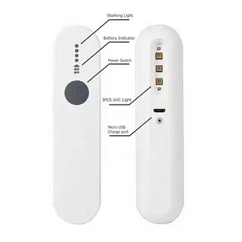 Kills 99% Germs Viruses Bacteria Chargeable Foldable UV Light Sanitizer Wand Portable UVC Light Disinfector Lamp for Home Hotel