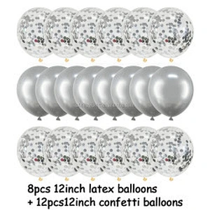 12 Inch Latex Color Rose Gold Set Birthday Party Wedding Decoration Anniversary Global Baby Shower Metallic Confetti Balloon