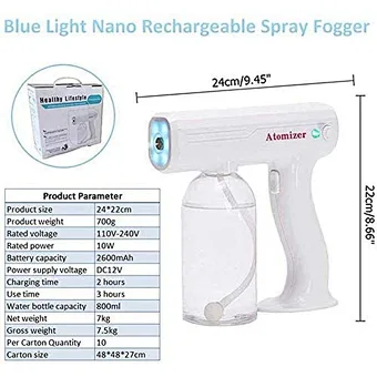 Hand Automatic Virus Portable Sprayer Sterilization Smoke Fog Gun Disinfection Spray Machine For Room Office Public Area