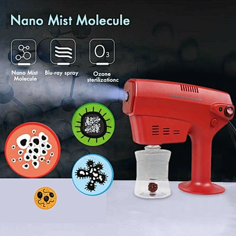 1200w Electric Ulv Sprayer 260ml Disinfection Blue Light Hair Spray Machine Aerosol Mist Trigger Wireless Nano Steam Gun