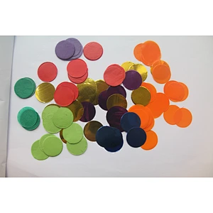 Hot selling diameter 2.5CM tissue and metallic confetti paper for weeding and party paper