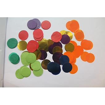 Hot selling diameter 2.5CM tissue and metallic confetti paper for weeding and party paper