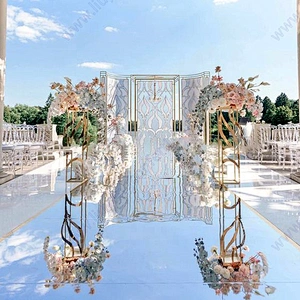Decorative Silver Runner Mariage Aisle Glitter Sheet Mirrored Dance Floor Wedding Backdrop Wall Decoration Panel Mirror Carpet
