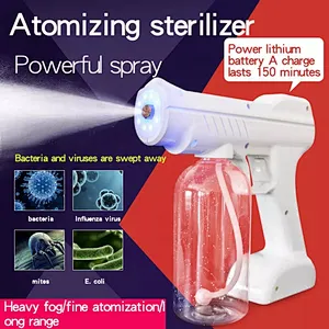Blue Ray Nano Rechargeable Gun Disinfection Mist Hand Portable Sanitizer Disinfectant Liquid Automatic Spray Alcohol Sprayer